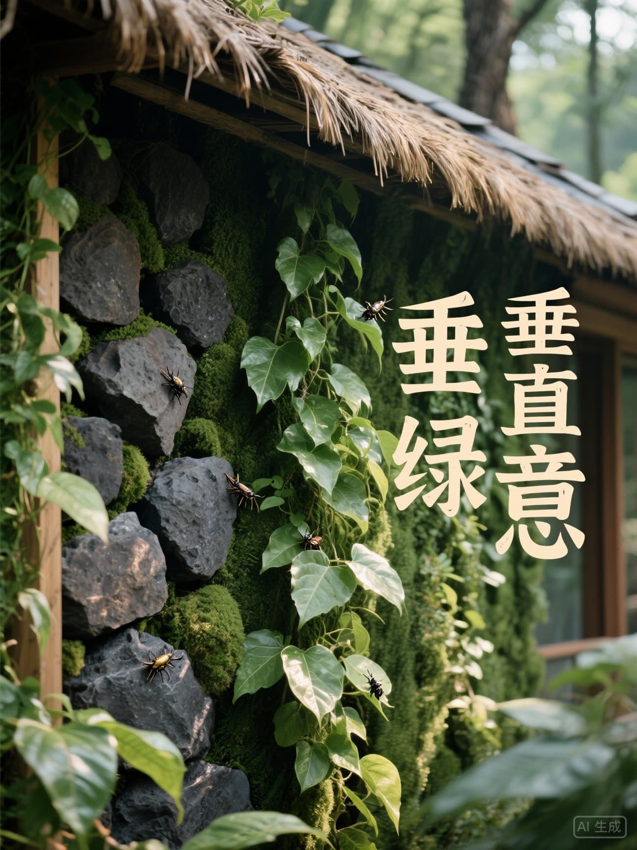 垂直绿意特写